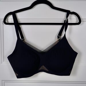 Honeylove Womens CrossOver Wireless Convertible Bra In Runway Black/Nude Size L